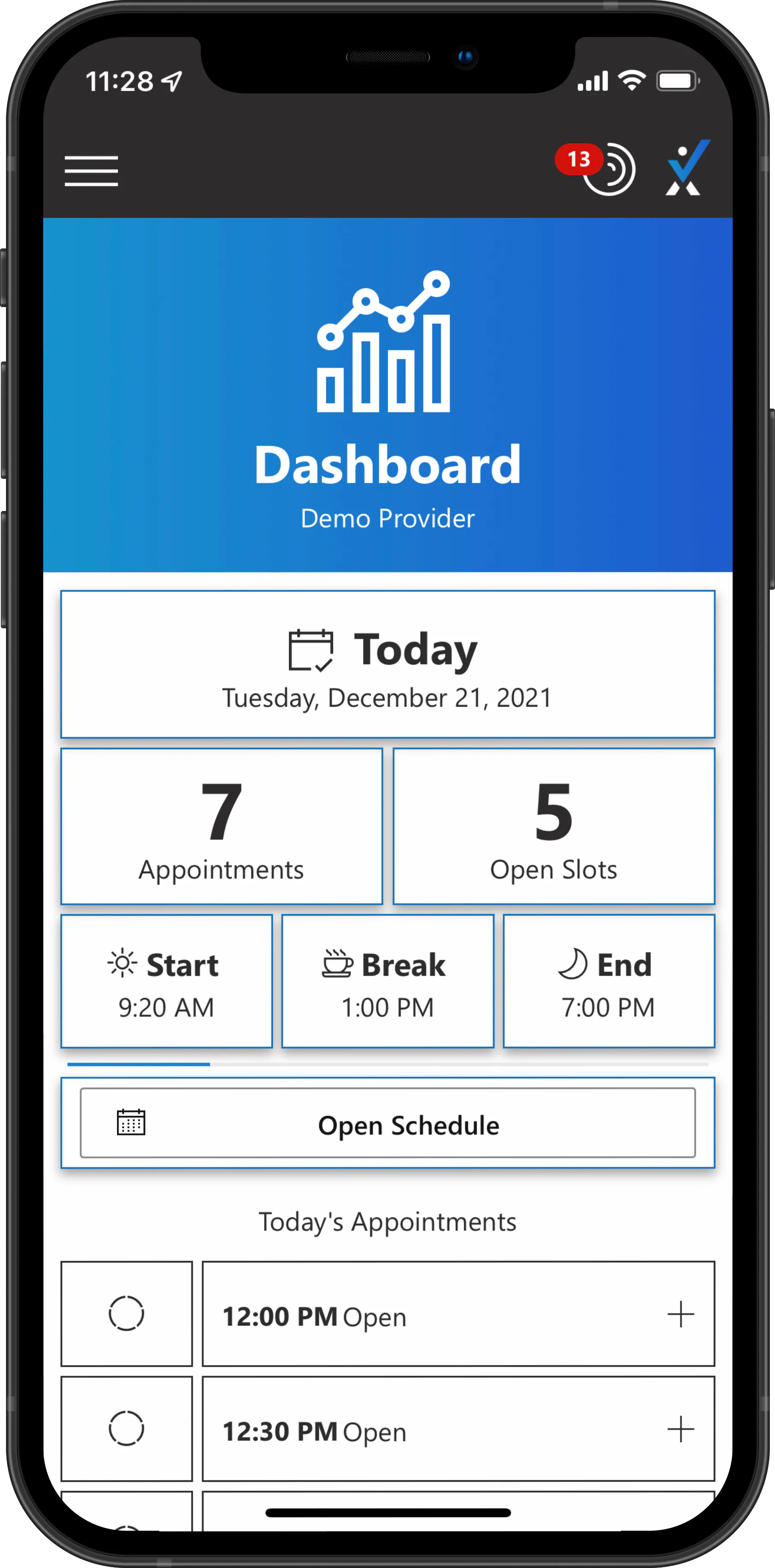 imNext scheduling app screenshot
