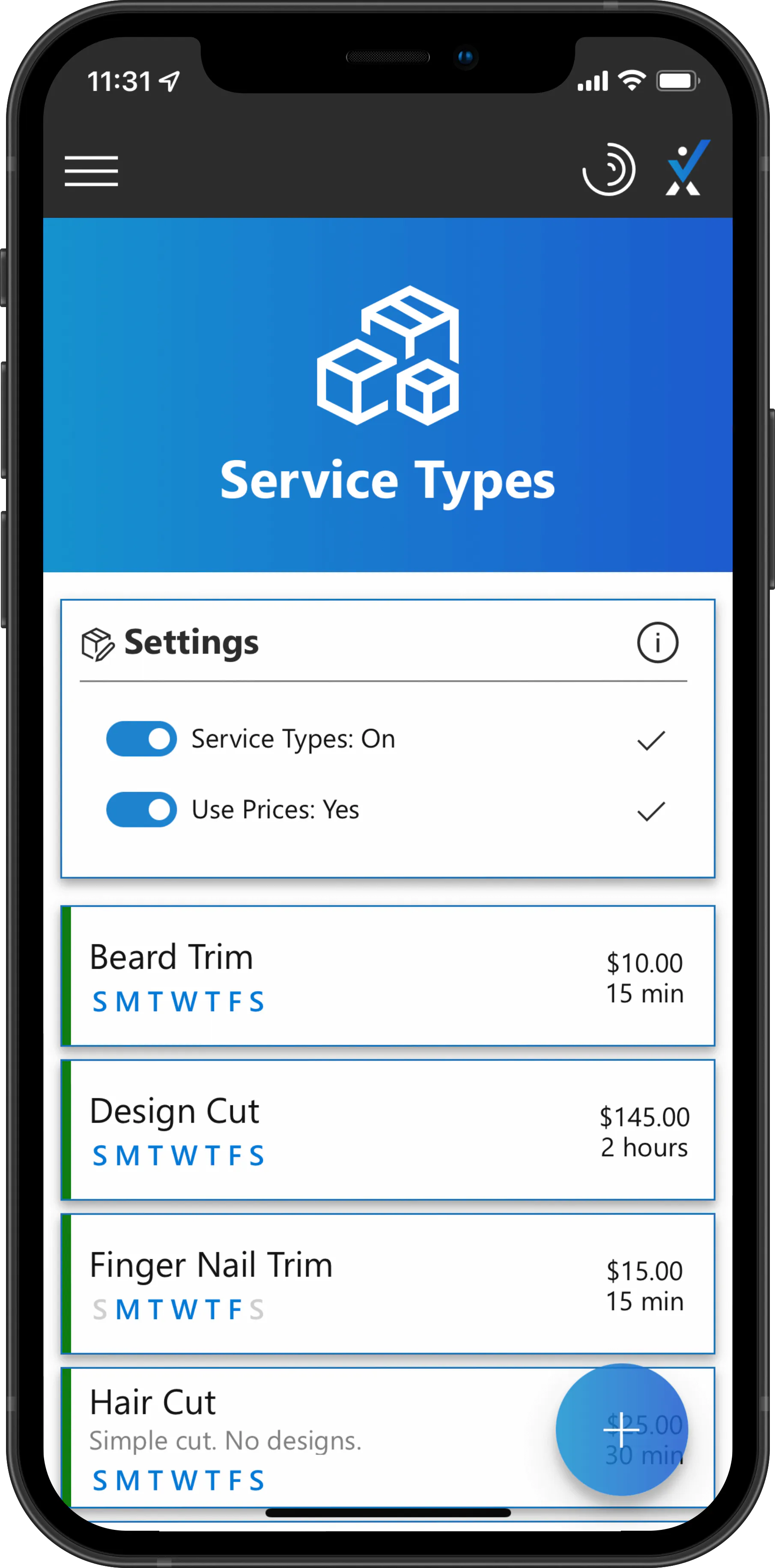 imNext scheduling app screenshot